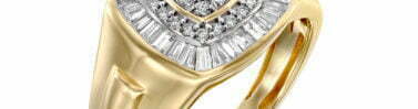 טבעת חותם יהלומים לגבר, זהב 14K, דגם RDRX1624