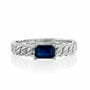 טבעת עם אבן כחולה, ספיר, זהב 14k, דגם RS3800
