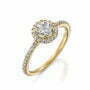 טבעת יהלומים אירוסין בעיצוב קלאסי, 14K זהב, משובצת 0.65 קראט יהלומים, דגם RD2256