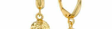 עגילי זהב עם כדורים, מעוצבים, זהב 14K, דגם E409-ORSF08