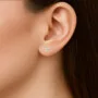 עגילי יהלומים סוליטר, זהב 14K, משובצים 0.20 קראט יהלומים, דגם EDA020
