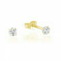 עגילי יהלומים סוליטר, זהב 14K, משובצים 0.20 קראט יהלומים, דגם EDA020
