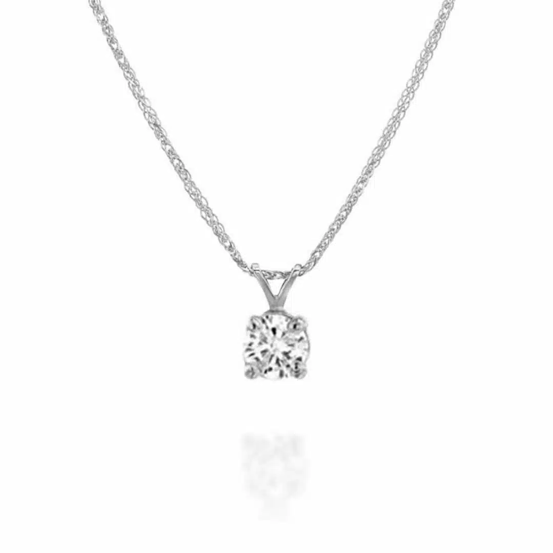 תליון יהלומים סוליטר חצי קראט, 14K זהב, משובץ 0.50 קראט יהלומים, דגם PDC050