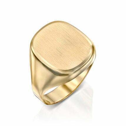 טבעת חותם לגבר, 14K זהב צהוב