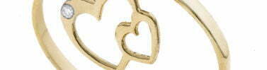 טבעת יהלומים עם לבבות, זהב 14k, משובצת 0.005 קראט יהלומים, דגם RD2934