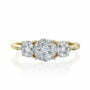 טבעת יהלומים בעיצוב קלאסי, זהב K14 משובצת 0.60 קראט יהלומים, דגם RD3415