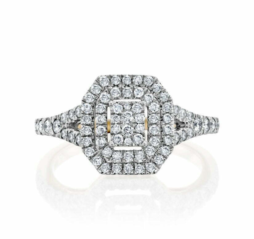 טבעת יהלומים בעיצוב קלאסי, זהב K14 משובצת 0.50 קראט יהלומים, דגם RDRB12249EG