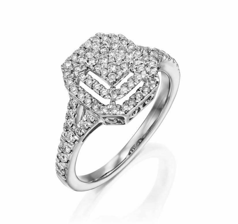 טבעת יהלומים בעיצוב קלאסי, זהב K14 משובצת 0.50 קראט יהלומים, דגם RDRB12249EG