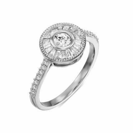 טבעת יהלומים בעיצוב קלאסי, זהב K14 משובצת 0.62 קראט יהלומים, דגם RDRB23596EG