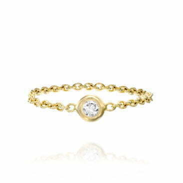 טבעת יהלומים בעיצוב קלאסי, זהב K14, משובצת 0.07 קראט יהלומים, דגם RDCH1