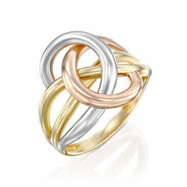טבעת זהב מעוצבת, זהב משולב 14K, דגם R277-216549