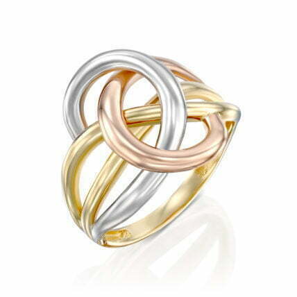 טבעת זהב בעיצוב מינימליסטי, זהב משולב 14K, דגם R277-216549