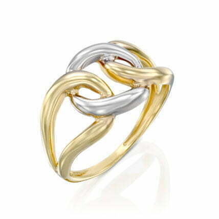 טבעת זהב בעיצוב מינימליסטי, זהב משולב 14K, דגם R277-255647