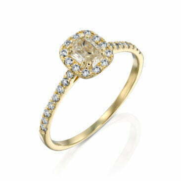 טבעת יהלומים, זהב K14 משובצת 0.58 קראט יהלומים, דגם RD3359