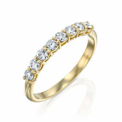 טבעת יהלומים בעיצוב קלאסי, זהב K14, משובצת 0.44 קראט יהלומים, דגם RD3801B