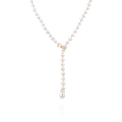 שרשרת פנינים אמיתיות מים מתוקים בגודל 7 מ