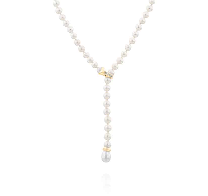 שרשרת פנינים אמיתיות מים מתוקים בגודל 7 מ