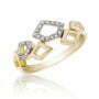 טבעת יהלומים, 14K זהב, משובצת 0.12 קראט יהלומים, דגם RD3285