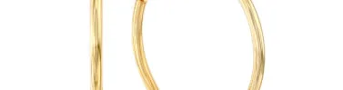 עגילי חישוק, זהב צהוב 14K, קוטר 40 מ"מ, דגם E416-01-040OBC51