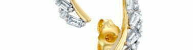 עגילי יהלום צמודים לאוזן, זהב K14, משובצים 0.33 קראט יהלומים, דגם EDEF21942