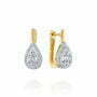 עגילי יהלומים עיצוב טיפה, זהב K14, משובצים 0.50 קראט יהלומים, דגם EDEF22223