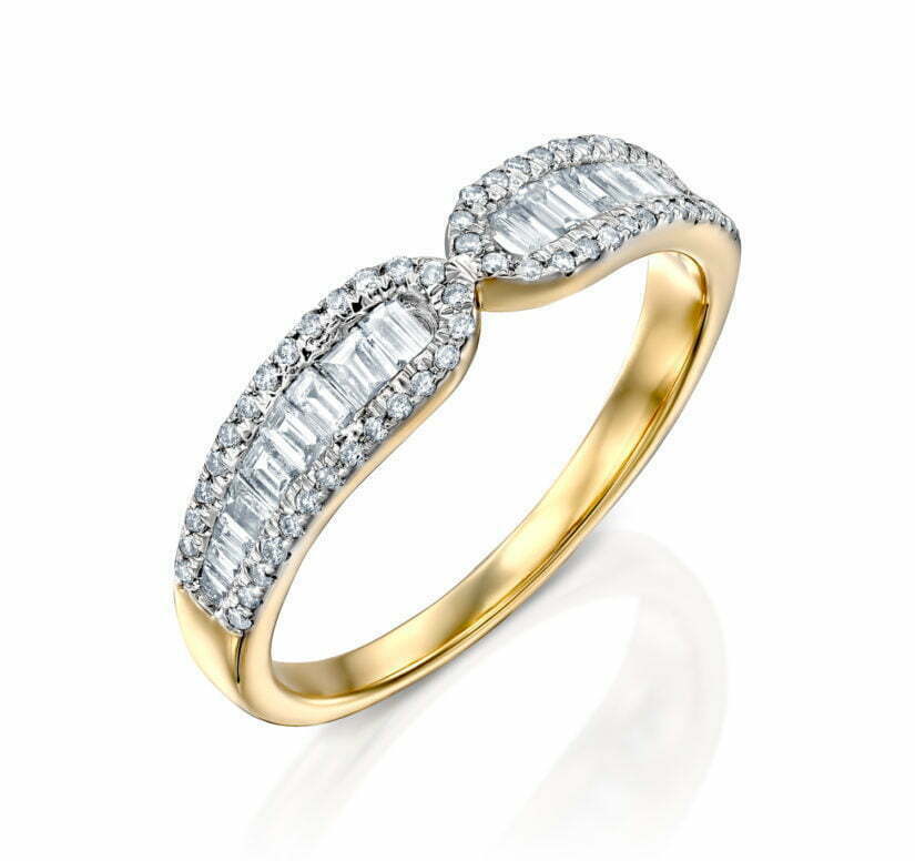טבעת יהלומים, זהב K14, משובצת 0.50 קראט יהלומים, דגם RDRA9502