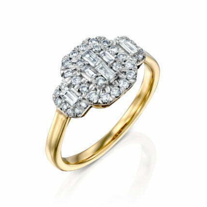 טבעת יהלומים, זהב K14, משובצת 0.50 קראט יהלומים, דגם RDRB24645EG