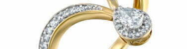 טבעת יהלומים, זהב K14, משובצת 0.33 קראט יהלומים, דגם RDRF16866