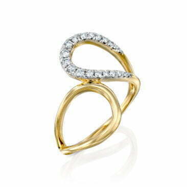 טבעת יהלומים, זהב K14, משובצת 0.25 קראט יהלומים, דגם RDRF18190