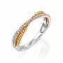טבעת יהלומים, זהב K14, משובצת 0.25 קראט יהלומים, דגם RDRF19024