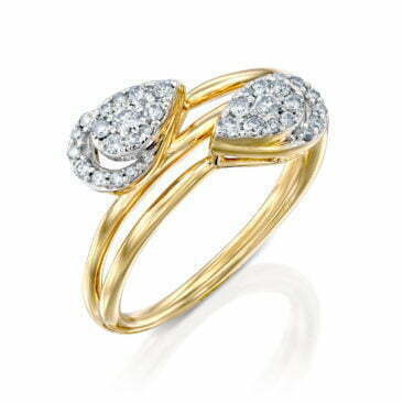 טבעת יהלומים, זהב K14, משובצת 0.25 קראט יהלומים, דגם RDRF19174