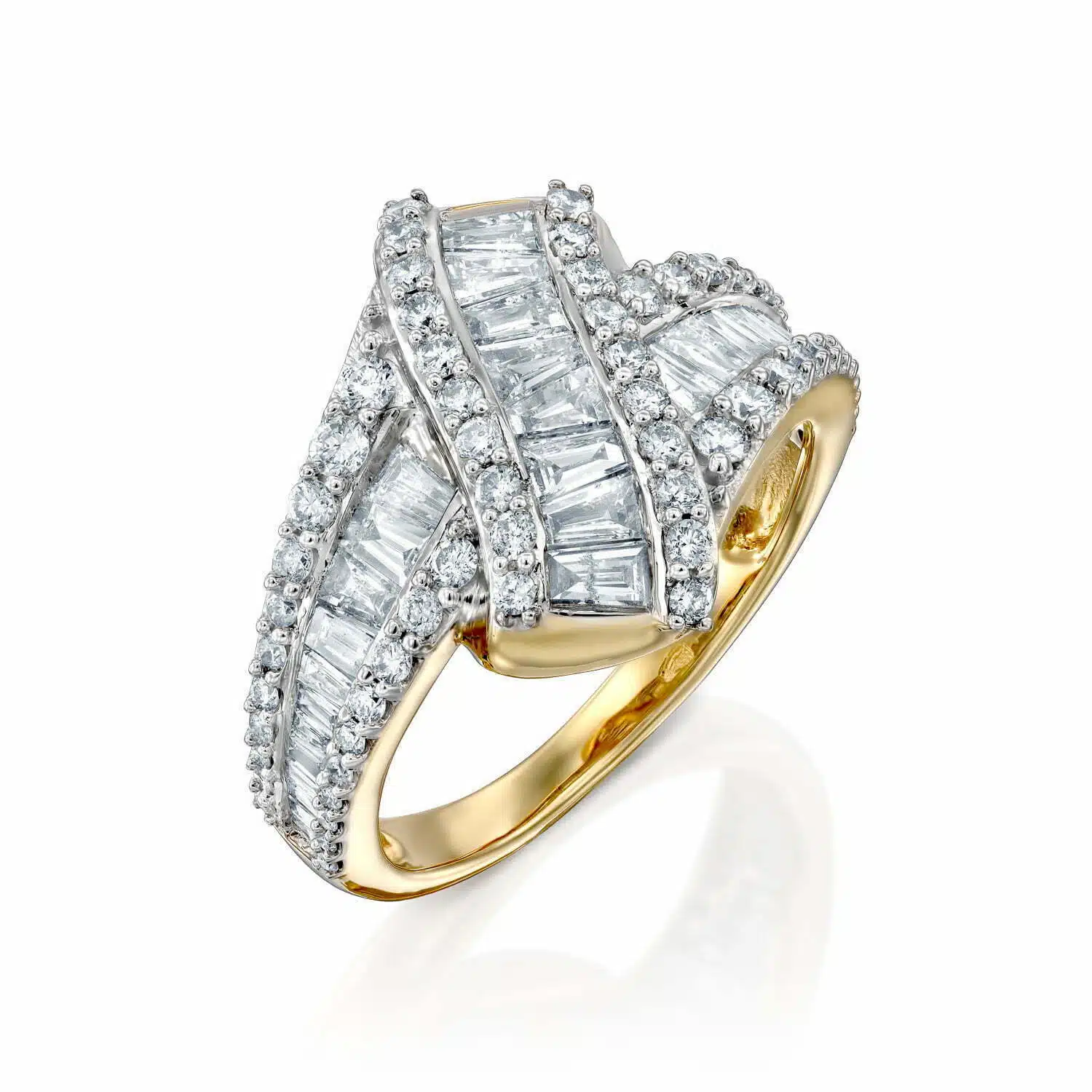 טבעת יהלומים, זהב K14, משובצת 1.50 קראט יהלומים, דגם RDRF19266