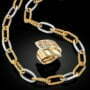 שרשרת חוליות, זהב משולב K14 באורך 46 ס"מ, דגם C361-MF950-46