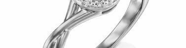 טבעת יהלומים, זהב K14, משובצת 0.15 קראט יהלומים, דגם RDRF12778