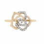טבעת יהלומים בצורת פרח, 14K זהב, משובצת 0.1 קראט יהלומים, דגם RD3348