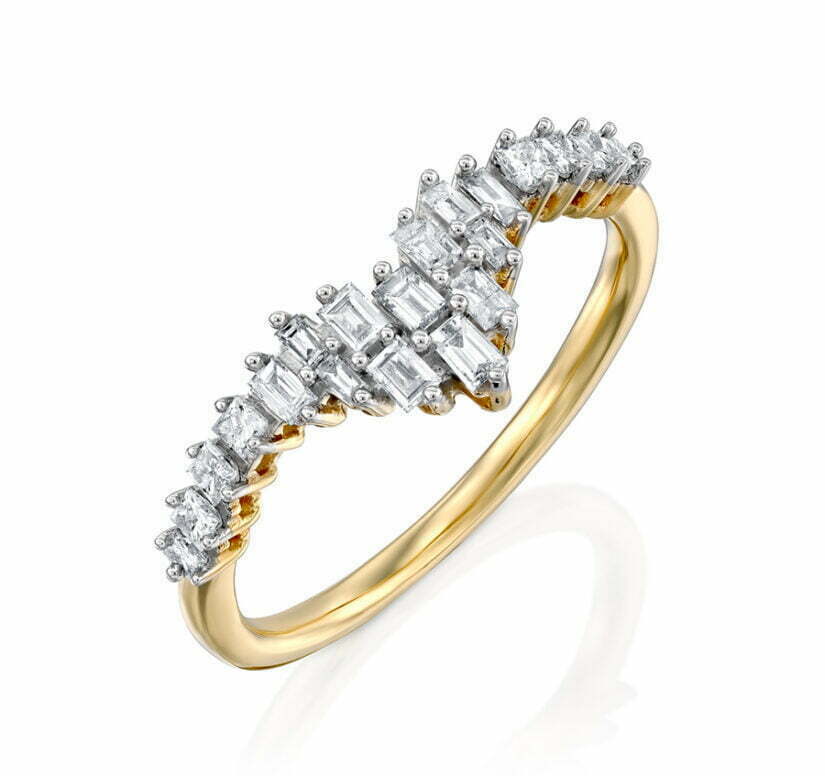 טבעת יהלומים, זהב K14, משובצת 0.50 קראט יהלומים, דגם RDRF18778