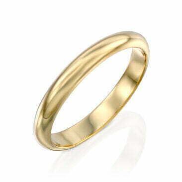 טבעת נישואין יוניסקס דקה, זהב 14K, דגם RM3362