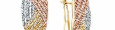 עגילי יהלומים , זהב 14K משובצים 0.75 קראט יהלומים, דגם EDSEF30378