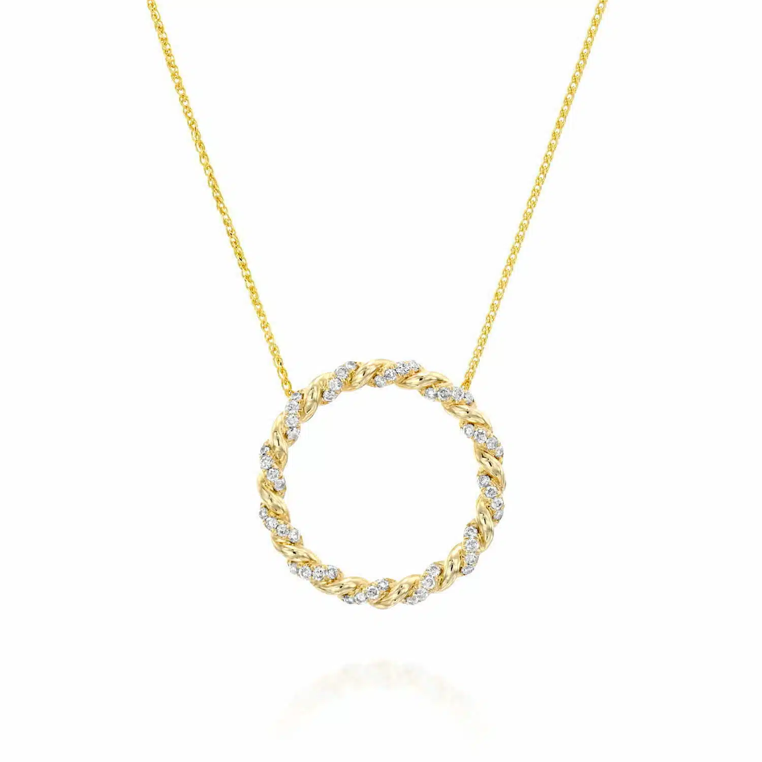 שרשרת יהלומים , זהב 14K משובצת 0.25 קראט יהלומים, דגם CDNF1360