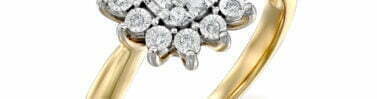 טבעת יהלומים, זהב 14K משובצת 0.15 קראט יהלומים, דגם RDRF17480