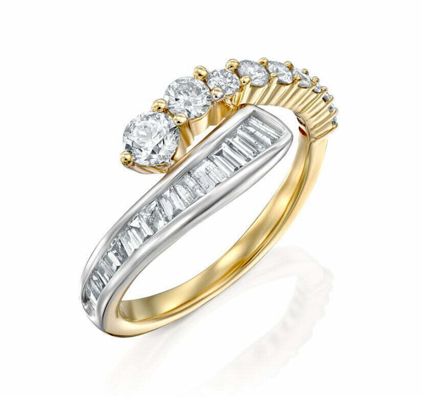 טבעת יהלומים, זהב 14K משובצת 0.75 קראט יהלומים, דגם RDSRF15854