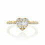 טבעת לב יהלומים, זהב 14K משובצת 0.33 קראט יהלומים, דגם RDSRF25581