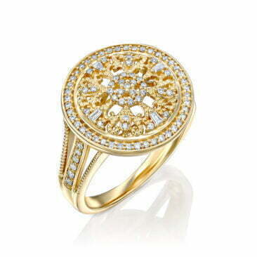 טבעת יהלומים, זהב 14K משובצת 33.0 קראט יהלומים, דגם RDSRF25585