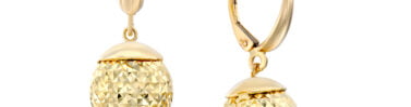 עגילי זהב כדורים, זהב 14K, דגם E-AWH0324-1