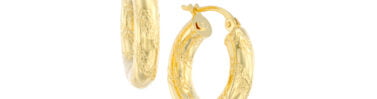 עגילי חישוק, 14K זהב, קוטר פנימי 10 מ"מ, דגם E01-OBC83999-10