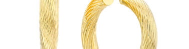 עגילי חישוק, זהב צהוב 14K, קוטר 25 מ"מ, דגם E01-OBC8379-25