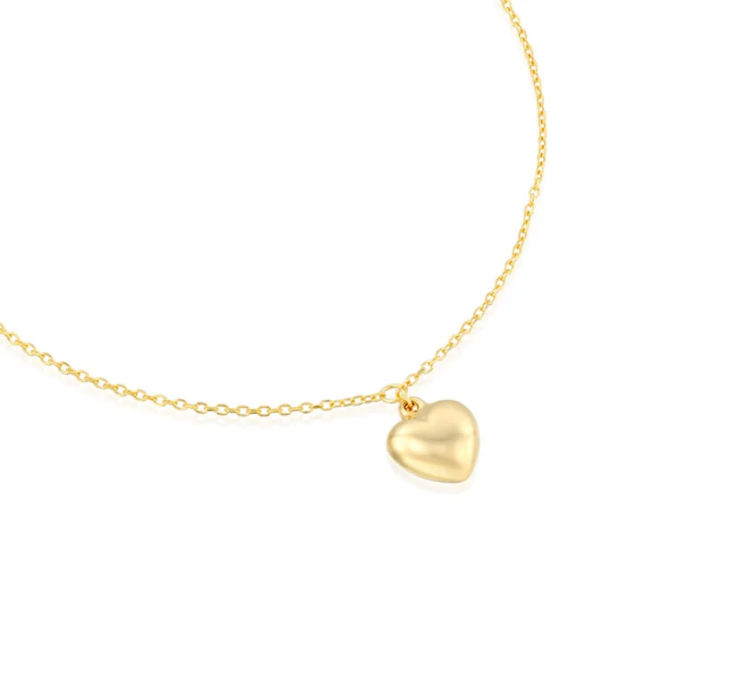 צמיד זהב עם תליון לב, זהב 14K, דגם B01-OBH34