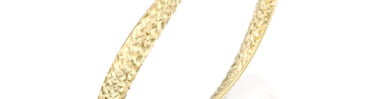 צמיד זהב קשיח עם גימור רקוע, זהב 14K, דגם B336-V12931