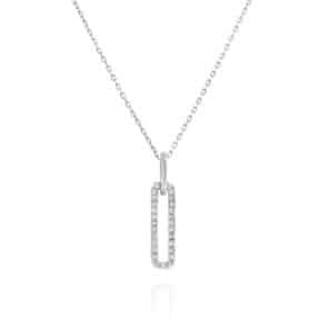 תליון יהלומים, זהב 14K משובץ 0.10 קראט יהלומים, דגם PDPF15614W