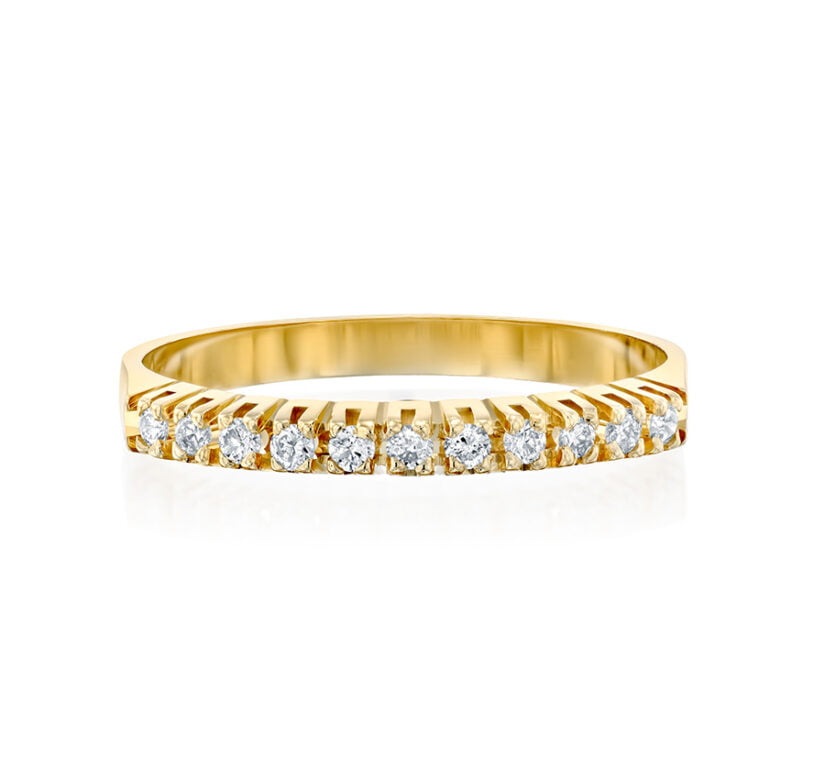 טבעת יהלומים, זהב 14K משובצת 0.15 קראט יהלומים, דגם RD191